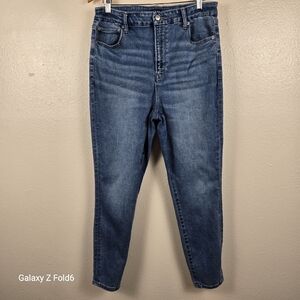 American Eagle Luxe Stretch High Rise Jegging Jeans L Blue 1977 Real Good Denim